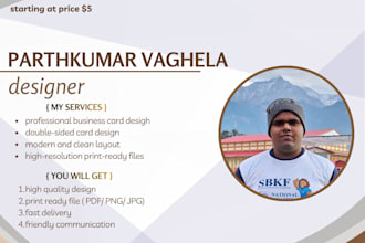 design a professional business visiting card