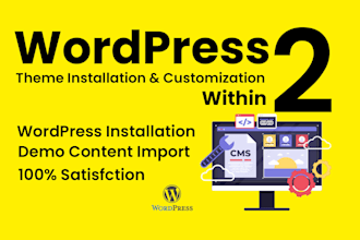do install wordpress theme, demo import and theme customization