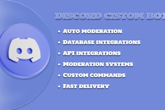 create custom discord bots with moderation, economy, and slash commands
