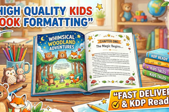 format and publish your kids picture book for amazon KDP