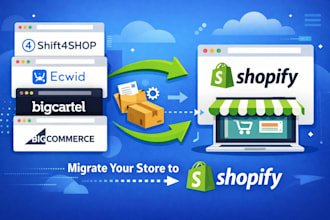 migrate copy clone shift4shop ecwid bigcartel bigcommerce ecwid store to shopify