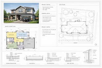 draw renovation home addition drawings commercial residential 2d plot site plan
