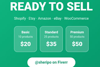 add and list products to your shopify, etsy and online shops
