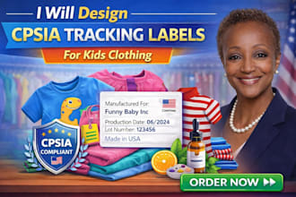 design cpsia tracking labels for kids clothing compliant with US regulations