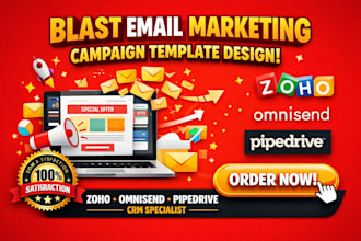 blast email marketing campaign template design via zoho omnisend pipedrive crm