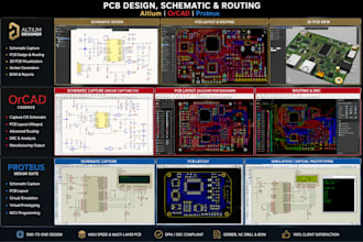 do pcb design, schematic, and routing in altium, orcad, and proteus