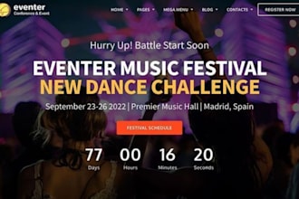 wix design redesign event landing page conference hub website and booking system