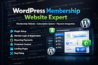 build a wordpress membership website with subscription and payment