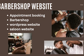 design a barber shop website with appointment booking