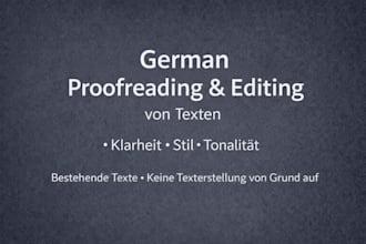 proofread and edit german texts professionally