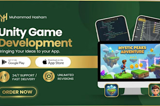 do professional 2d 3d unity game development for mobile and pc
