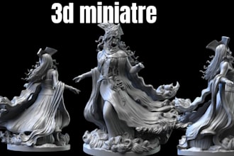 sculpt tabletop miniatures, dnd characters, rpg  figurines and repair stl files