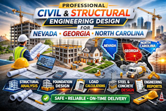 provide civil and structural engineering design nevada, georgia,north carolina