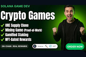 be blockchain developer for ore supply, web3 game, defi dapp on solana