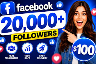 buy 20,000 facebook followers fast, organically