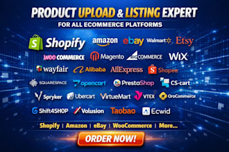 spryker ubercart virtuemart wayfair amazon product upload listing research seo