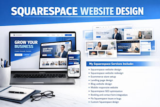 build squarespace website design or redesign modern squarespace website