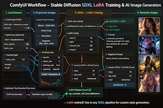 build comfyui workflow stable diffusion sdxl lora training ai influencer models