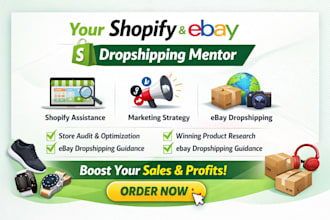 be shopify virtual assistant for shopify marketing, ebay dropshipping mentor