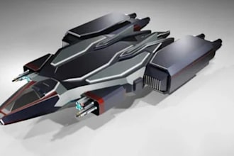 3d space ship model,spaceship interior, robot 3d sculpting, 3d starship model