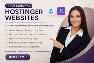hostinger website, hostinger wordpress website, redesign hostinger ai builder