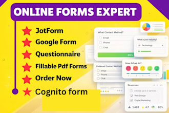 create cognito form, typeform, online form, surveys jotform, google form