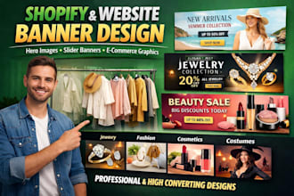 design shopify banner website banner hero image slider section ecommerce banner