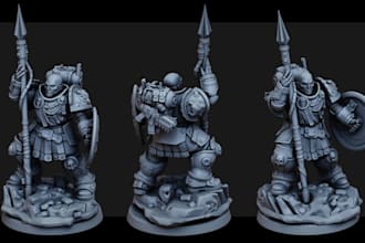 sculpt 3d character model 3d warhammer 40k action figure miniature 3d printing