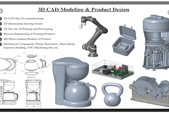 design product and industrial 3d models for manufacturing and prototype