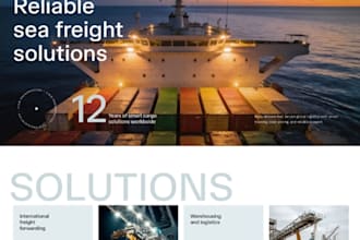 create logistics moving company website design