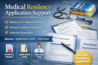 prepare your medical residency resume, personal statement and interview coaching