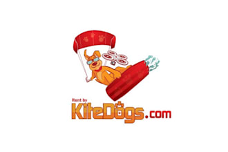 design mascot modern kite dog logo