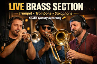 record live brass section trumpet trombone and saxophone for your song
