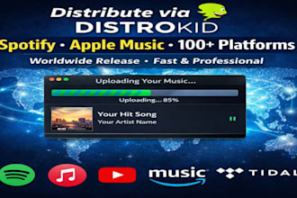 distribute your music worldwide on spotify apple music amazon via distrokid