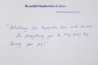 write neat and aesthetic handwritten notes or letters