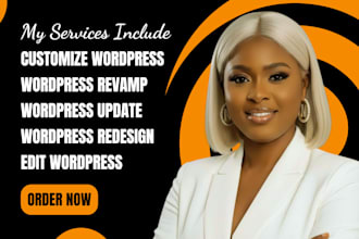 edit wordpress, update wordpress, customize wordpress, redesign wordpress, clone