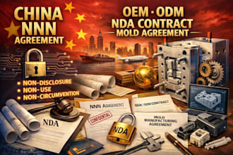 draft china nnn agreement and china oem odm nda contract mold agreement