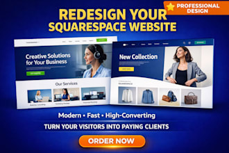 redesign squarespace webseite design, landing page or build website for business