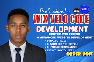 build custom wix website design using wix velo coding and api integration on wix