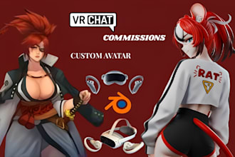 do custom vrchat avatar, vrchat avatar vrc for quest and PC in unity