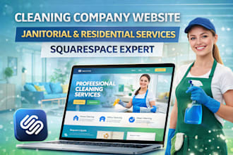 do squarespace cleaning agency website janitorial website residential service