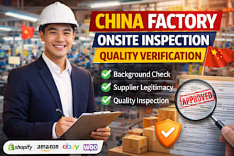 provide china fatory onsite inspection quality verification background check