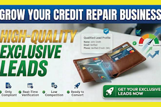 provide credit repair leads exclusively generated real hot