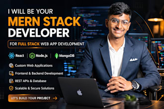 be your mern stack developer for full stack web app development