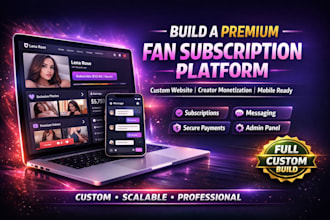 design a onlyfans premium subscription model agency or creator website