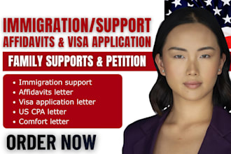 write immigration support letter family petition affidavits asylum green card
