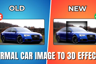 edit car photos with blur effect and cinematic style