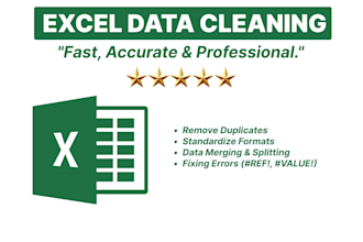 clean, format, and deduplicate your excel data