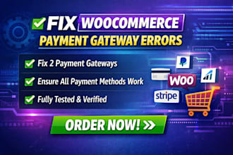 fix woocommerce payment gateway errors and payment issues