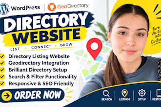 design directory listing  website, geodirectory or brilliant directory website